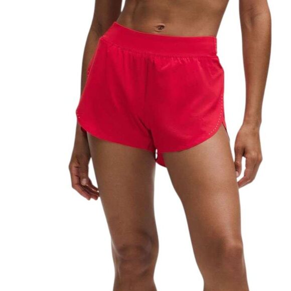Lululemon Fast and Free High-Rise Classic-Fit Short 3" *Lulu Red - Picture 1 of 9